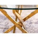 Τραπέζι Agis-Diafanes Xryso 90x90x75