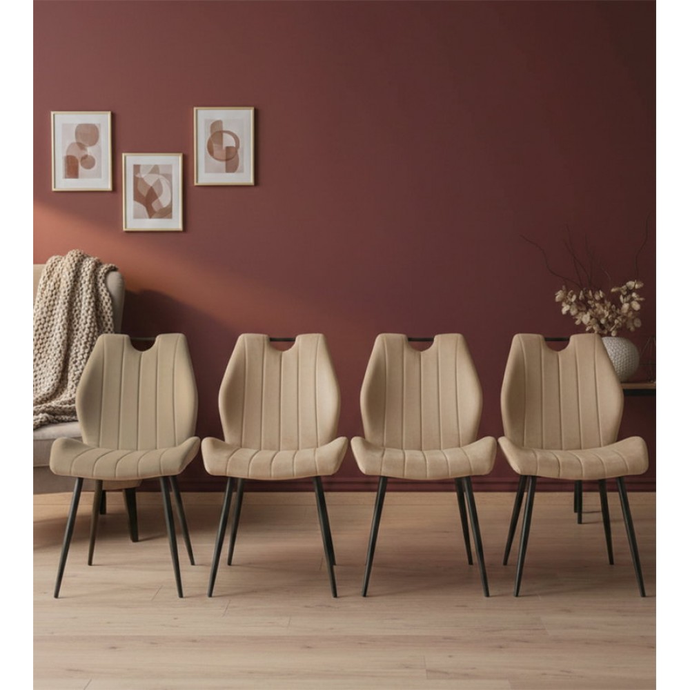 Καρέκλα Arco Velvet-Mpez 58x51x91