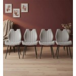Καρέκλα Arco Velvet-Anoikto Gkri 58x51x91