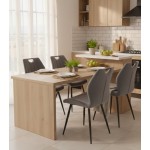 Καρέκλα Arco Velvet-Gkri 58x51x91
