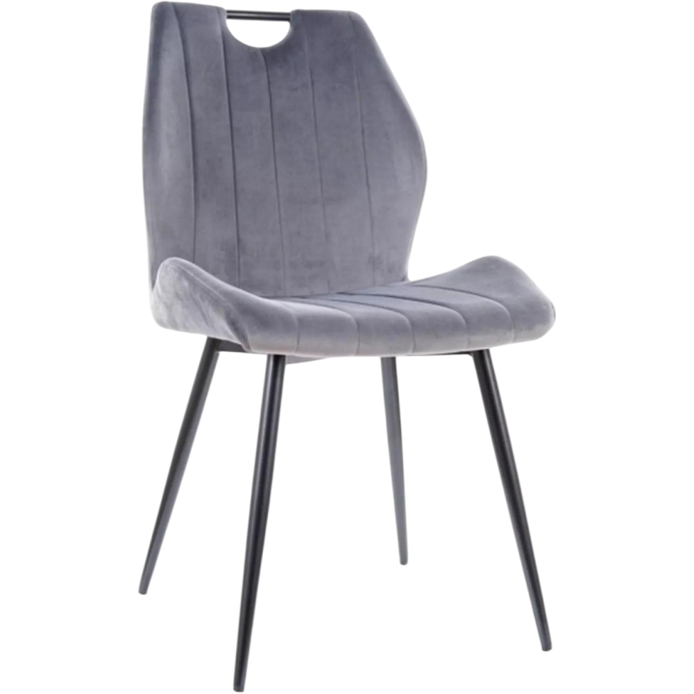 Καρέκλα Arco Velvet-Gkri 58x51x91