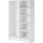 Ντουλάπα Luvia II Δίφυλλη-Λευκό 120x60x200