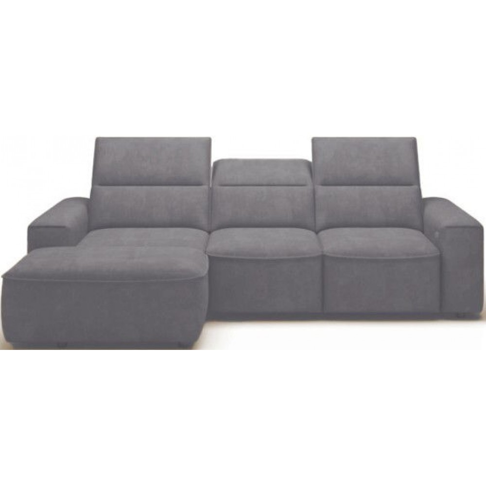 Γωνιακός καναπές Cenedra mini-Γκρι-Αριστερή
