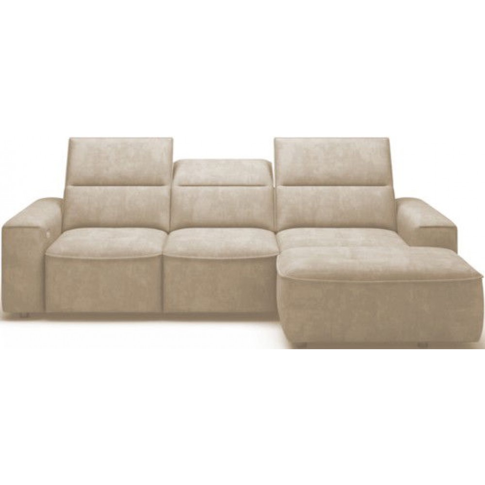 Γωνιακός καναπές Cenedra mini-Μπεζ-Δεξιά