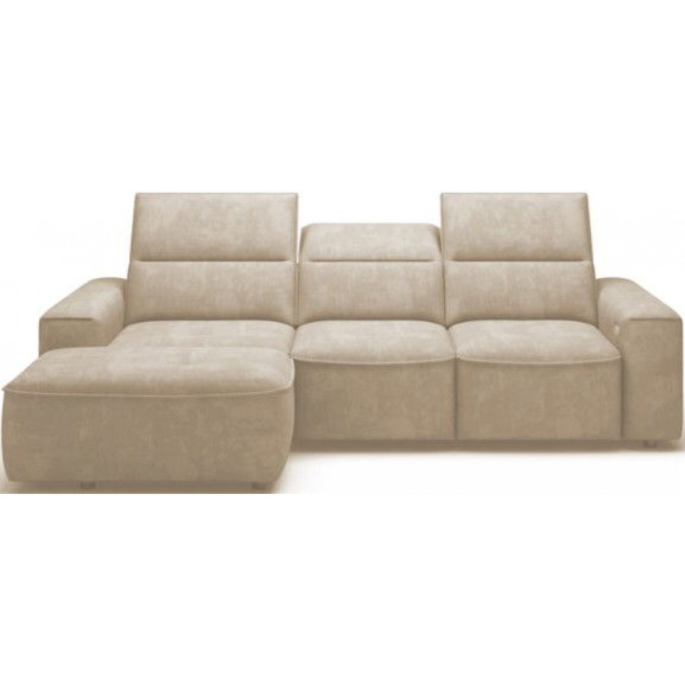 Γωνιακός καναπές Cenedra mini-Μπεζ-Αριστερή