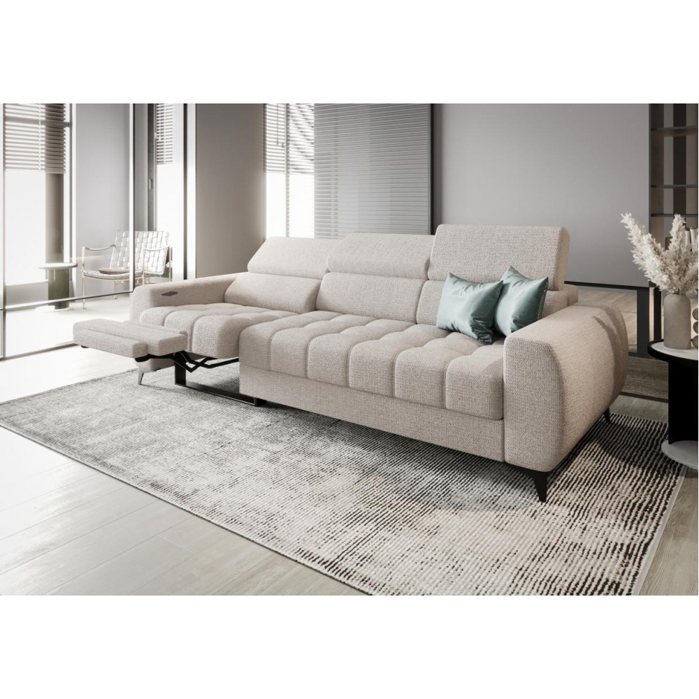 Καναπές Calyra Relax Τριθέσιος-Εκρού 263x97x95