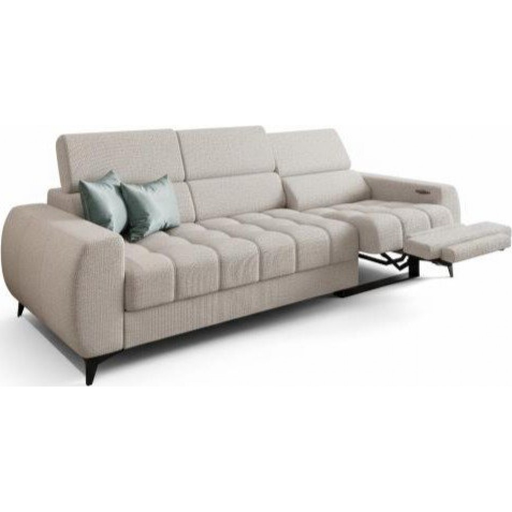 Καναπές Calyra Relax Τριθέσιος-Εκρού 263x97x95