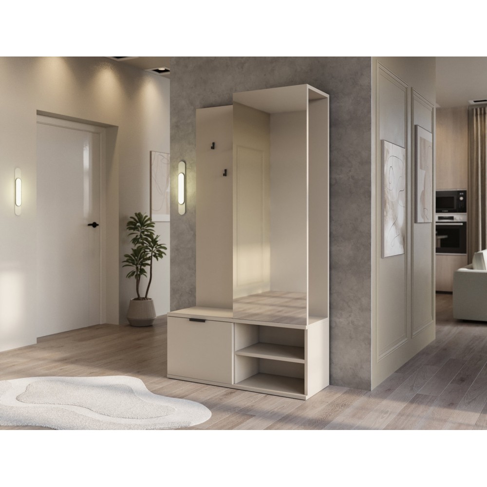 Έπιπλο Υποδοχής Oratto-Γκρέζ 100x35x189