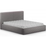Επενδυμένο κρεβάτι Milora-Γκρι-140 x 200