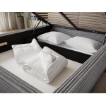 Επενδυμένο κρεβάτι Milora-Γκρι-140 x 200