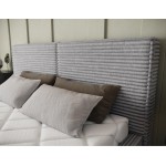 Επενδυμένο κρεβάτι Milora-Γκρι-140 x 200