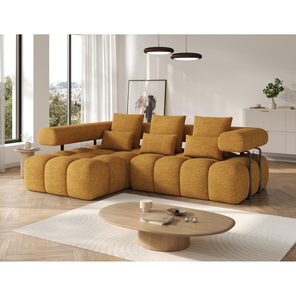 Γωνιακός Καναπές Velly-Μουσταρδί-Αριστερή 260x184x102