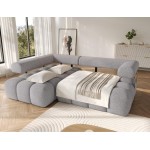 Γωνιακός Καναπές Velly-Γκρι -Αριστερή