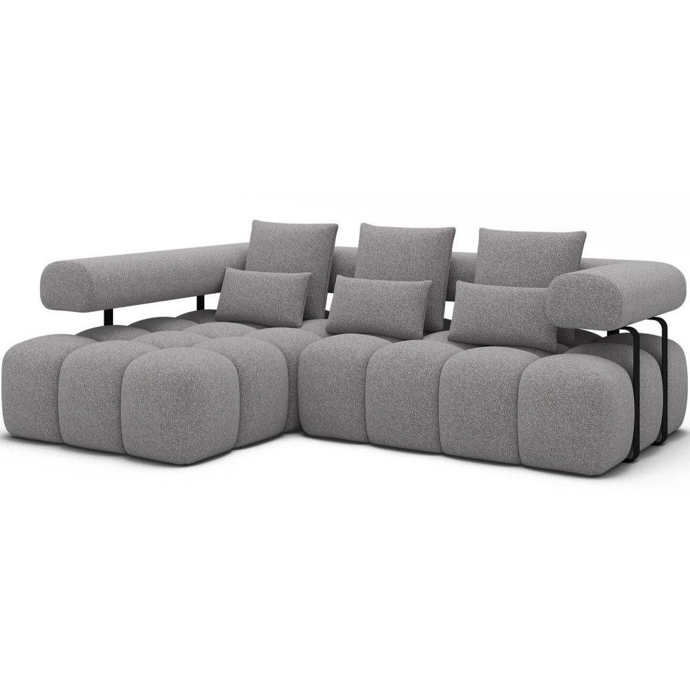 Γωνιακός Καναπές Velly-Γκρι -Αριστερή