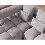 Γωνιακός Καναπές Velly-Γκρι -Αριστερή