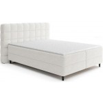 Επενδυμένο κρεβάτι Mecan-Λευκό-140 x 200