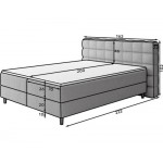 Επενδυμένο κρεβάτι Mecan-Λευκό-140 x 200