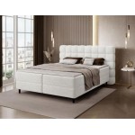 Επενδυμένο κρεβάτι Mecan-Λευκό-140 x 200