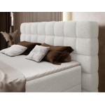 Επενδυμένο κρεβάτι Mecan-Λευκό-140 x 200