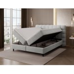 Επενδυμένο κρεβάτι Mecan-Γκρι-160 x 200