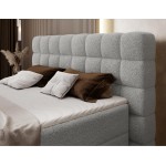 Επενδυμένο κρεβάτι Mecan-Γκρι-160 x 200