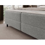 Επενδυμένο κρεβάτι Mecan-Γκρι-160 x 200