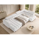 Γωνιακός Καναπές Rafeno-Λευκό-Δεξιά