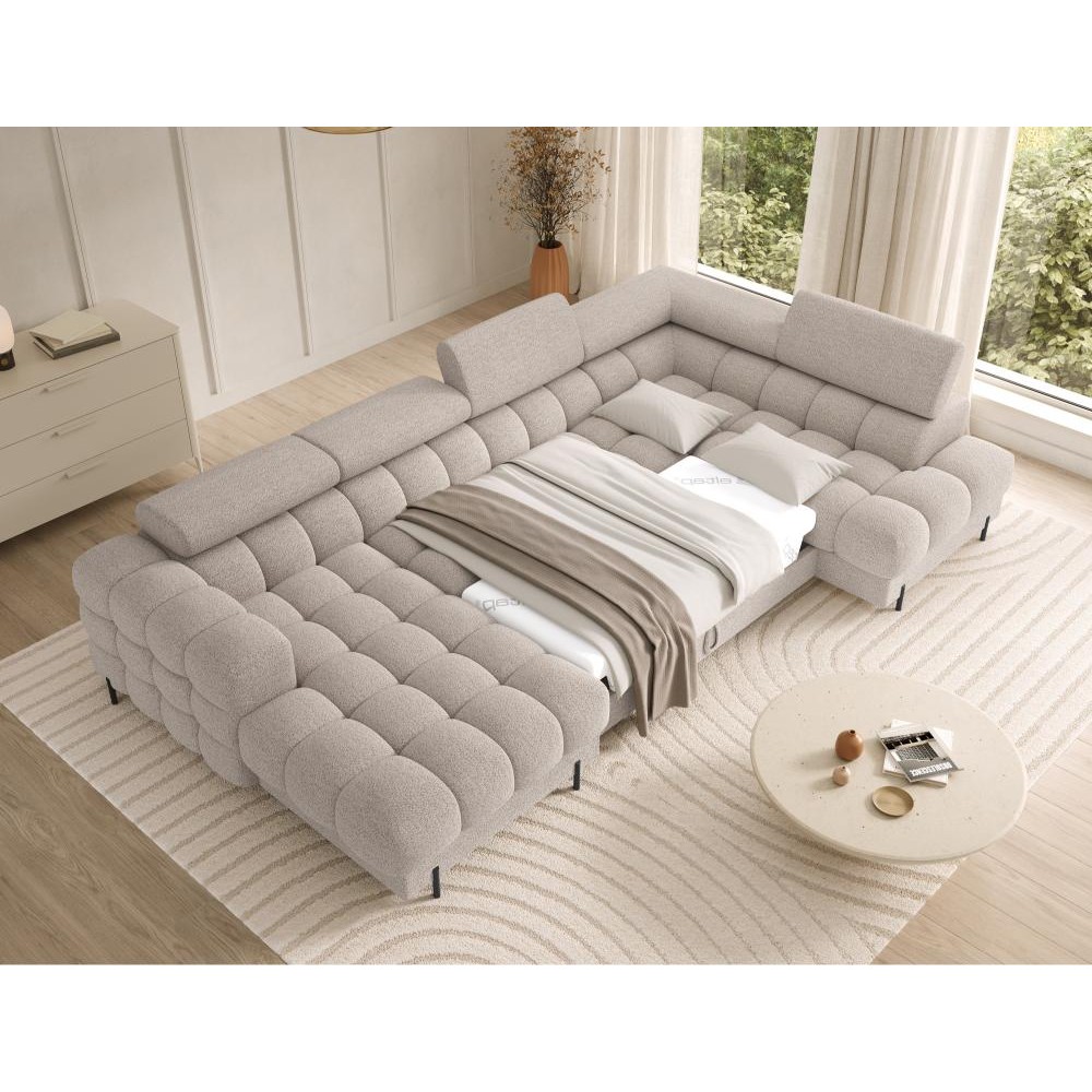 Γωνιακός Καναπές Rafeno-Μπεζ-Δεξιά