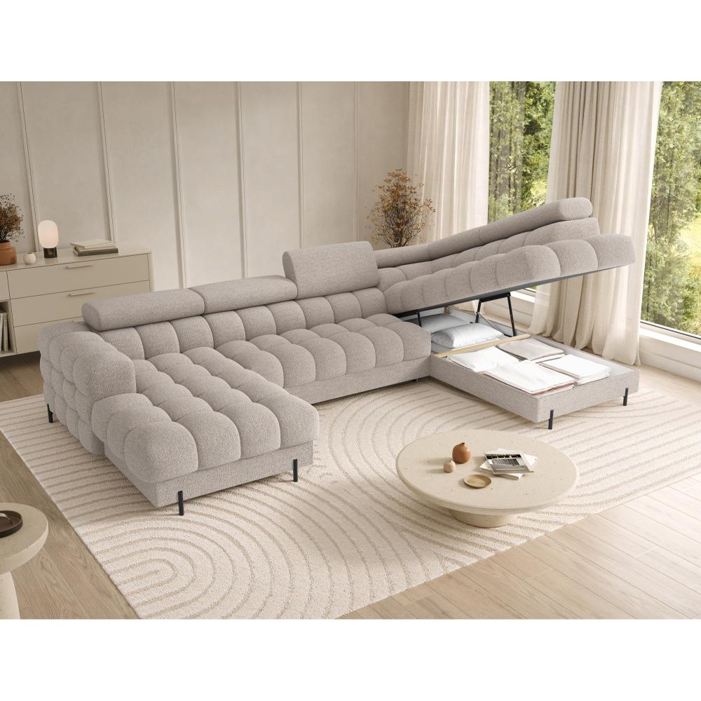 Γωνιακός Καναπές Rafeno-Μπεζ-Δεξιά