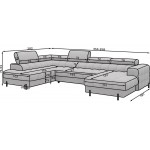 Γωνιακός Καναπές Rafeno-Γκρι-Αριστερή