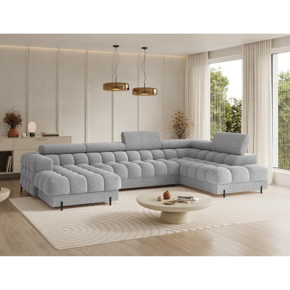 Γωνιακός Καναπές Rafeno-Γκρι-Δεξιά 358x202x93