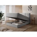 Επενδυμένο κρεβάτι Padion-Γκρι-120 x 200