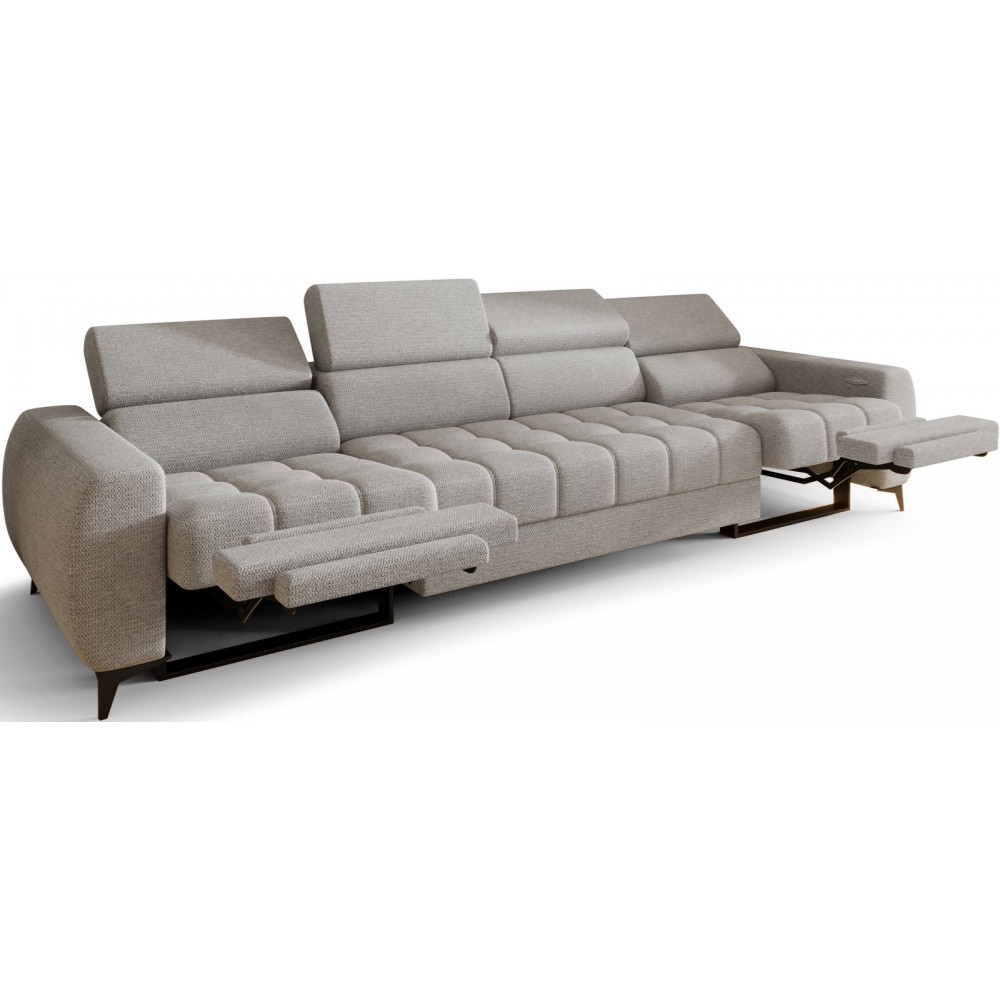 Καναπές Calyra Relax Τετραθέσιος-Γκρι Ανοιχτό 331x97x95