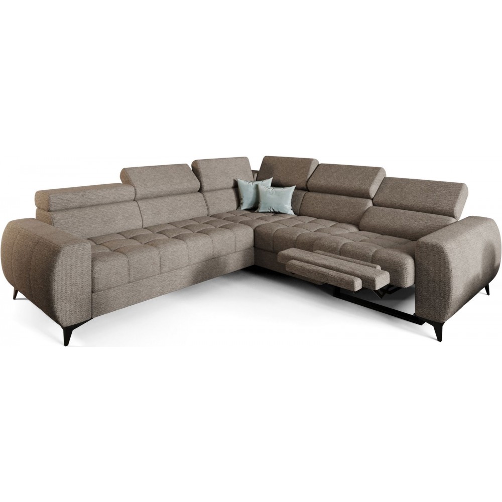 Γωνιακός καναπές Calyra II Relax-Μπεζ-Δεξιά