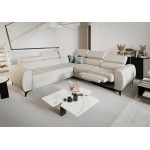 Γωνιακός καναπές Calyra II Relax Lthr-Κρεμ-Δεξιά 255x258x95