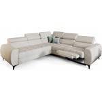Γωνιακός καναπές Calyra II Relax Lthr-Κρεμ-Δεξιά 255x258x95