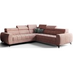 Γωνιακός καναπές Calyra Max-Ροζ-Δεξιά 255x255x95