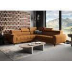 Γωνιακός καναπές Calyra Max-Κεραμιδί-Αριστερή 255x255x95
