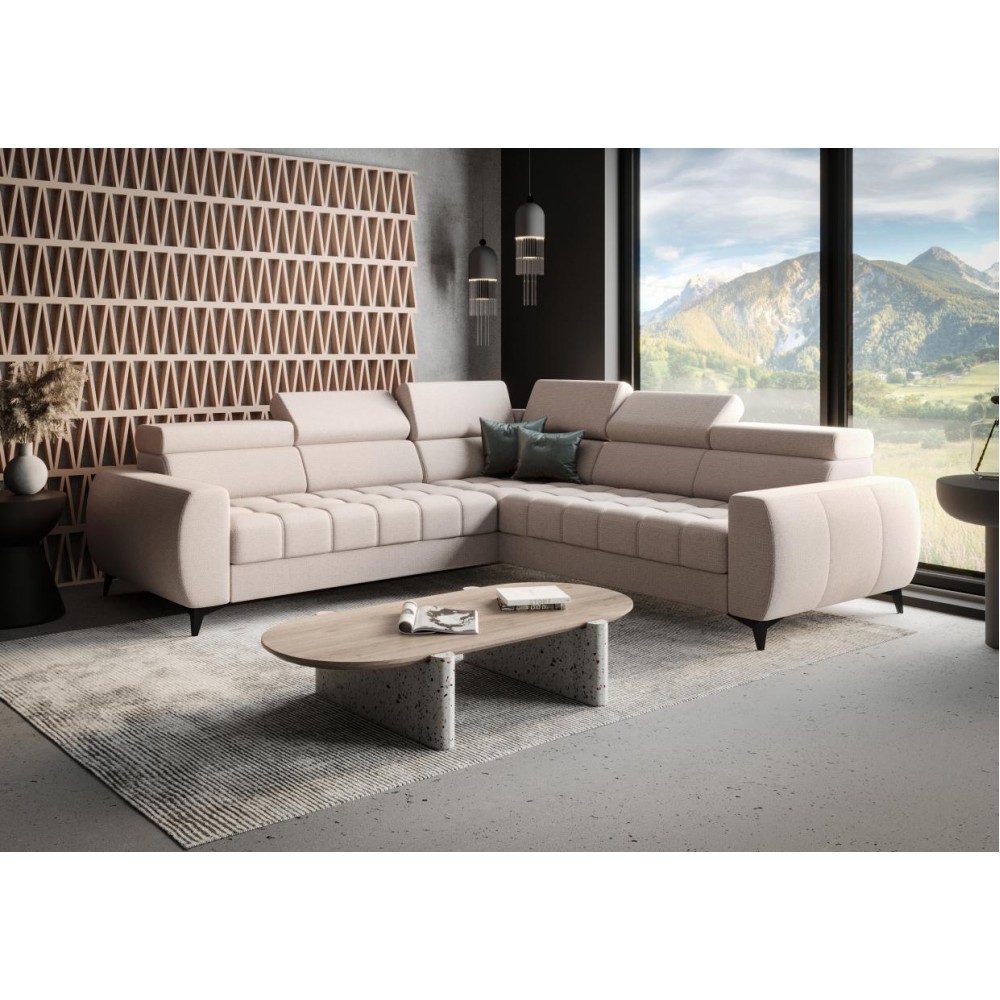 Γωνιακός καναπές Calyra Max-Ζαχαρί-Δεξιά 255x255x95