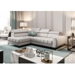 Γωνιακός καναπές Calyra Mini-Αριστερή-Γκρεζ 255x170x95