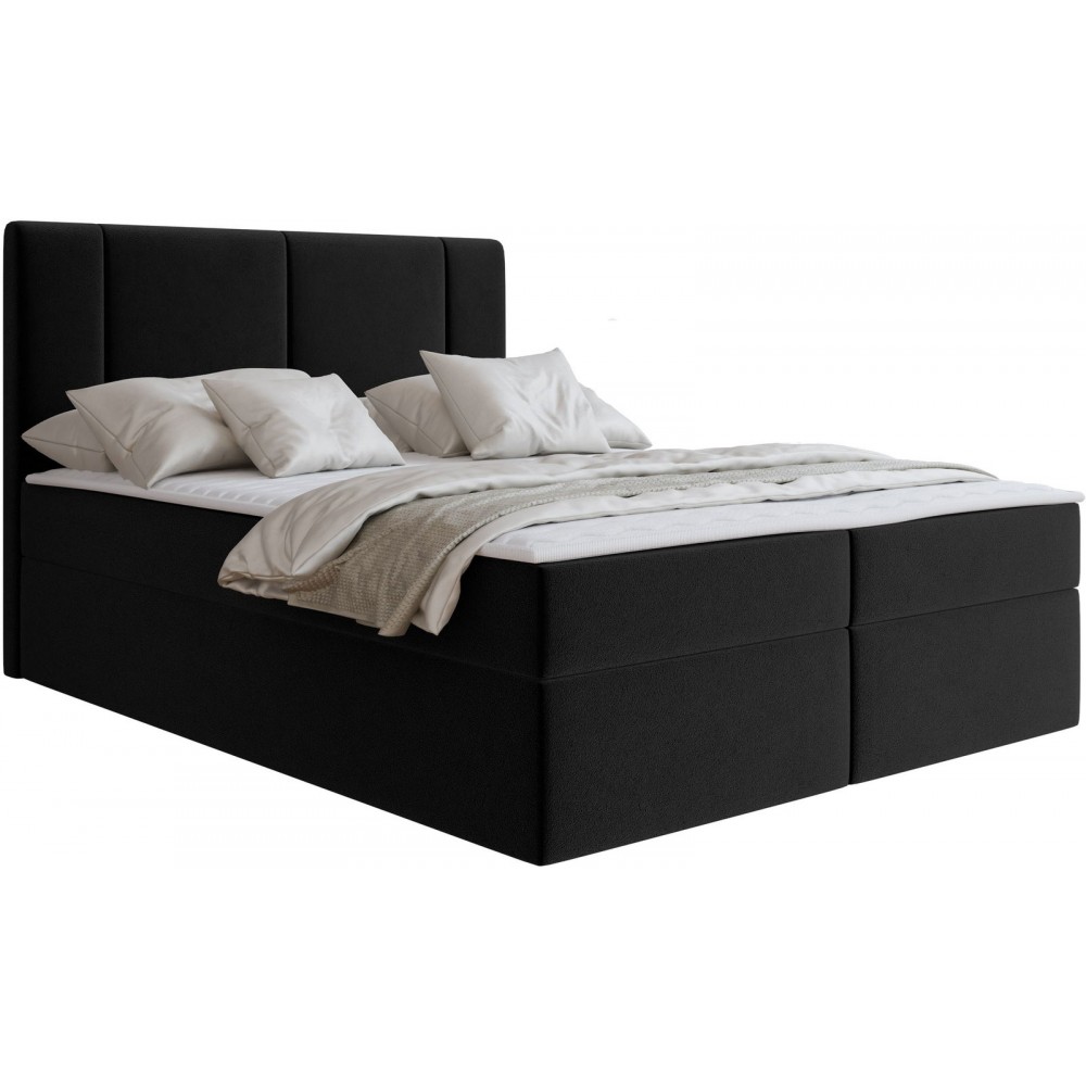 Επενδυμένο Κρεβάτι Michelle-140 x 200-Μαύρο