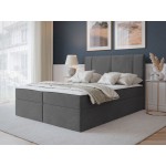 Επενδυμένο Κρεβάτι Michelle-140 x 200-Γκρι Σκούρο