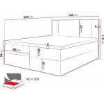 Επενδυμένο Κρεβάτι Michelle-160 x 200-Πράσινο