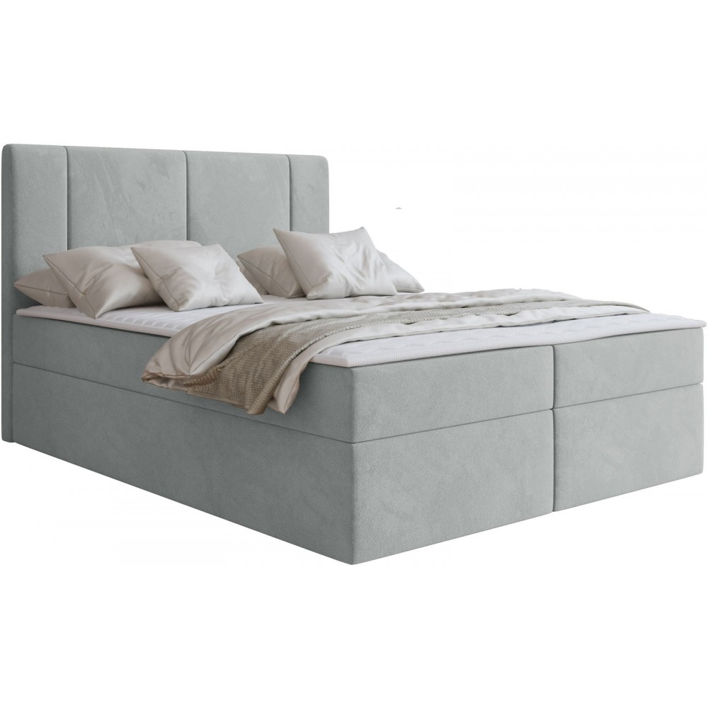 Επενδυμένο Κρεβάτι Michelle-160 x 200-Γκρι Ανοιχτό