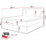 Επενδυμένο Κρεβάτι Michelle-180 x 200-Μπλε