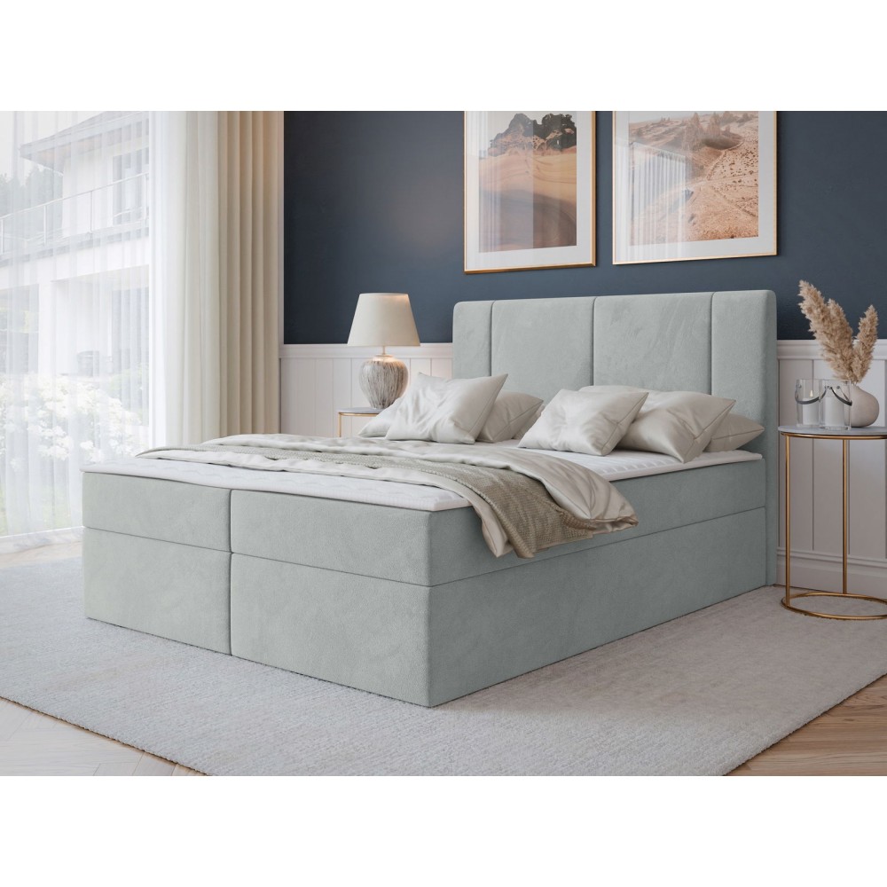 Επενδυμένο Κρεβάτι Michelle-180 x 200-Γκρι Ανοιχτό