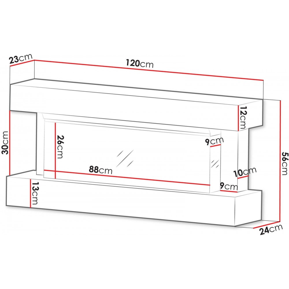 Ηλεκτρικό Τζάκι Kioto-Λευκό