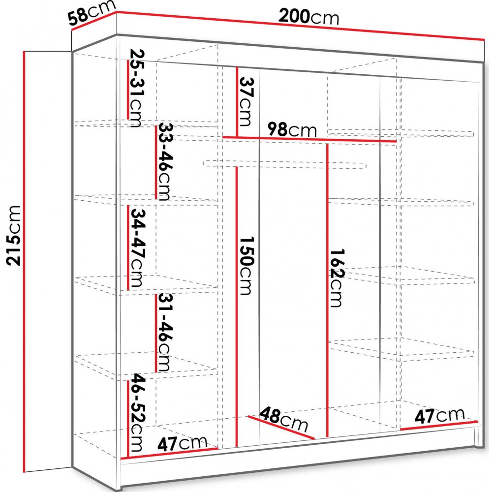 Ντουλάπα Derby VI συρόμενη-Drus-Leuko