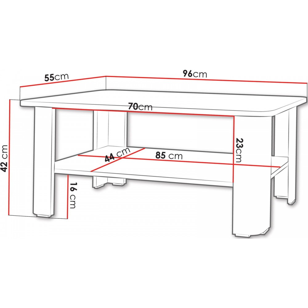 Τραπεζάκι Σαλονιού Rest-Μαύρο