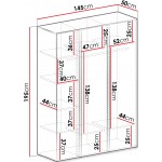 Ντουλάπα Luca Τρίφυλλη-Cashmere